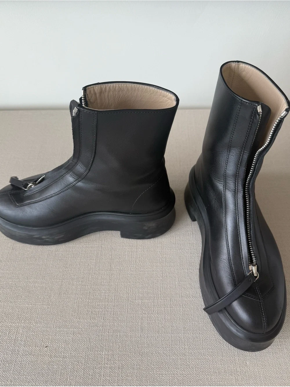 The Row Black Leather Boots - Picture 5 of 6